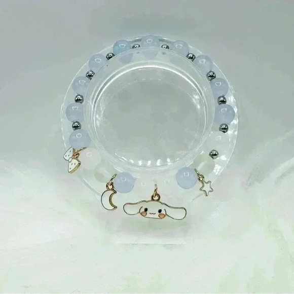 Cinnamoroll Charm Bracelet With Moon And Star Pendants - Picture 4 of 5